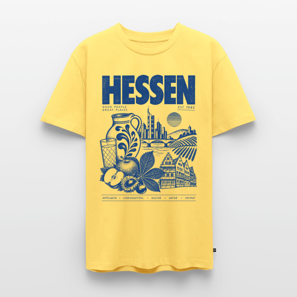 Hessen – Männer Premium T-Shirt - Pastellgelb