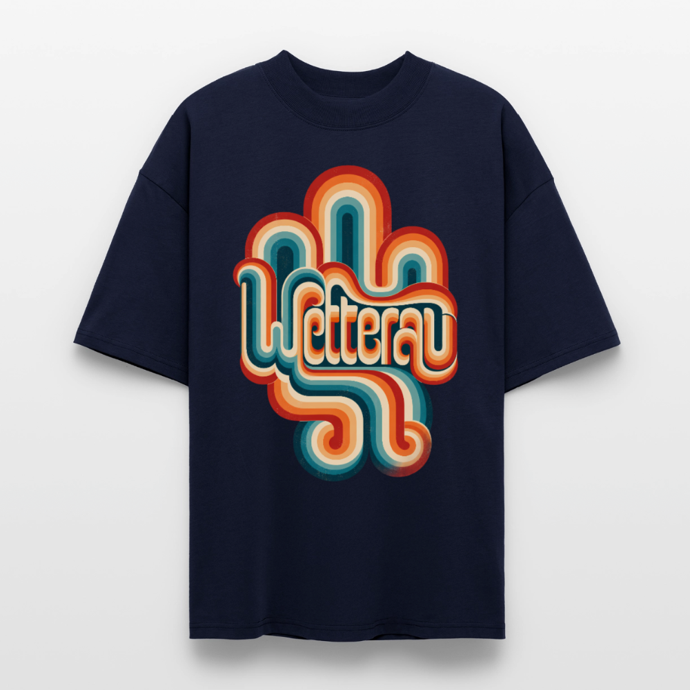 Wetterau Retro – Oversized Unisex Bio T-Shirt - Navy