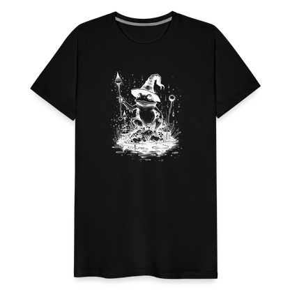 Magischer Frosch mit Zauberhut und Zauberstab - Männer Premium T-Shirt - by Artful Alchemist