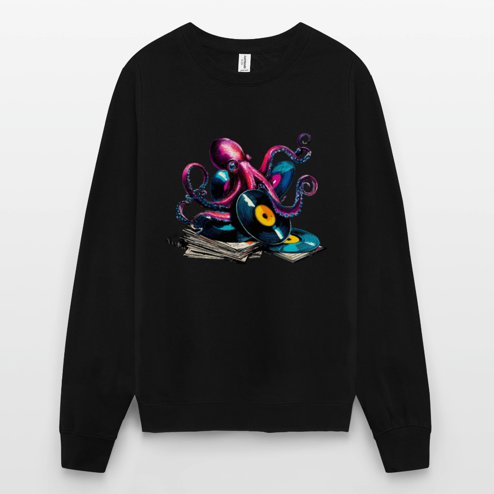 DJ Oktopus – Wenn Tiefsee auf Vinyl trifft - Unisex Pullover - Schwarz