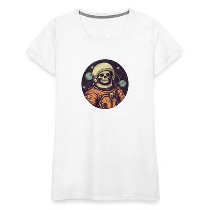 Gruseliges Skelett als Astronaut - Frauen Premium T-Shirt - by Artful Alchemist