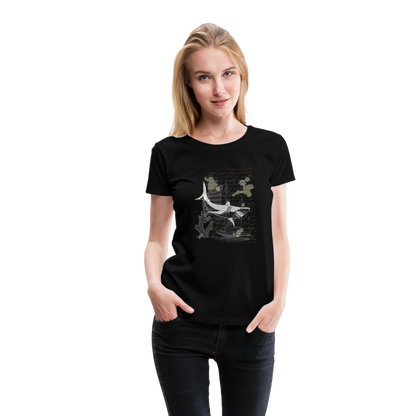 Vintage Steampunk Hai Motiv - Frauen Premium T-Shirts - by Artful Alchemist