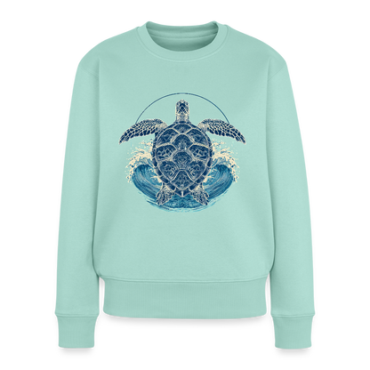 Ocean Spirit – Meeresschildkröte - Frauen Premium Pullover - Mint 