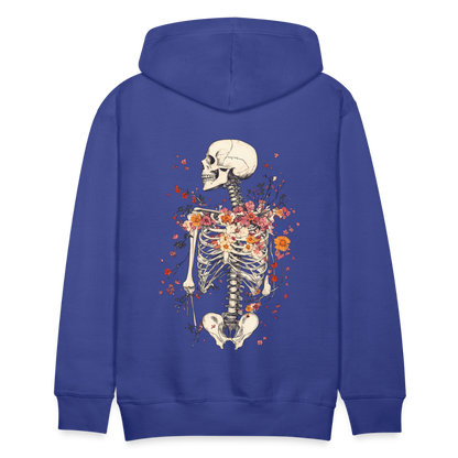 Skelett mit zarten Blumen im Boho Look - Männer Premium Hoodie - by Artful Alchemist