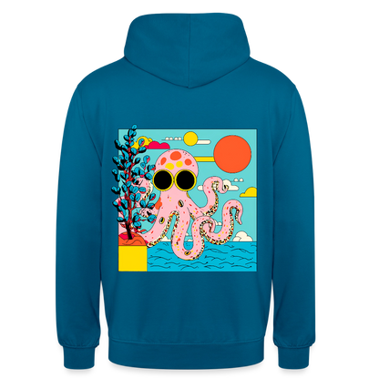 Summer Reef – Pink Octopus - Unisex Hoodie - by Artful Alchemist