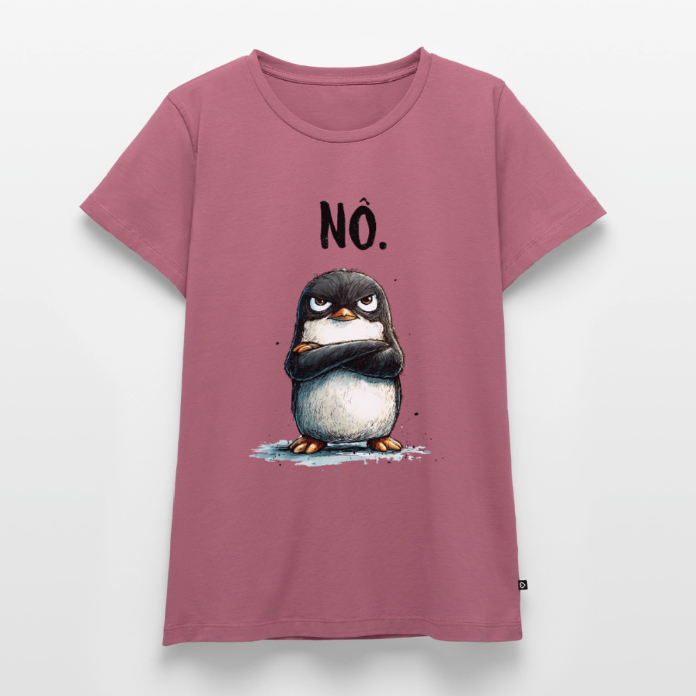 Grumpy Penguin – „NÖ.“ - Frauen Premium T-Shirt - by Artful Alchemist