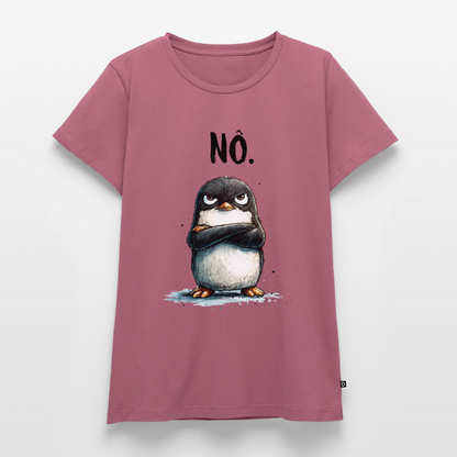 Grumpy Penguin – „NÖ.“ - Frauen Premium T-Shirt - by Artful Alchemist