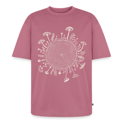 Baumringe & Pilze - Unisex Premium Oversized Bio T-Shirt - by Artful Alchemist