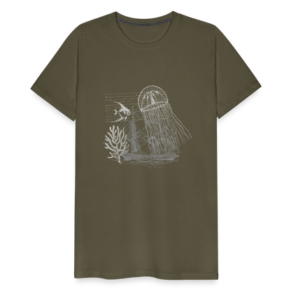 Vintage Steampunk Quallen Motiv - Männer Premium T-Shirts - by Artful Alchemist