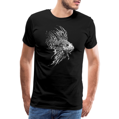 Rotfeuerfisch - Monochrom - Männer Premium T-Shirt - by Artful Alchemist