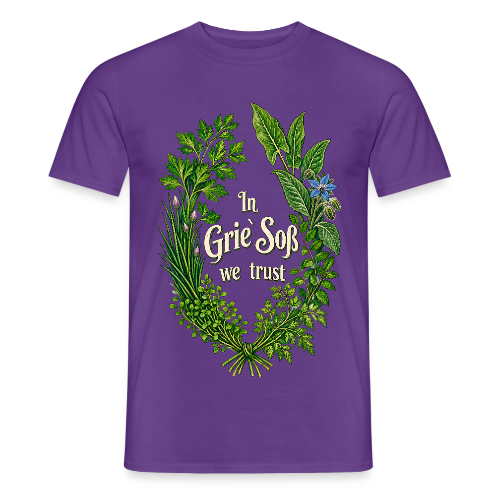 In Grie` Soß we trust - Männer T-Shirt - Lila