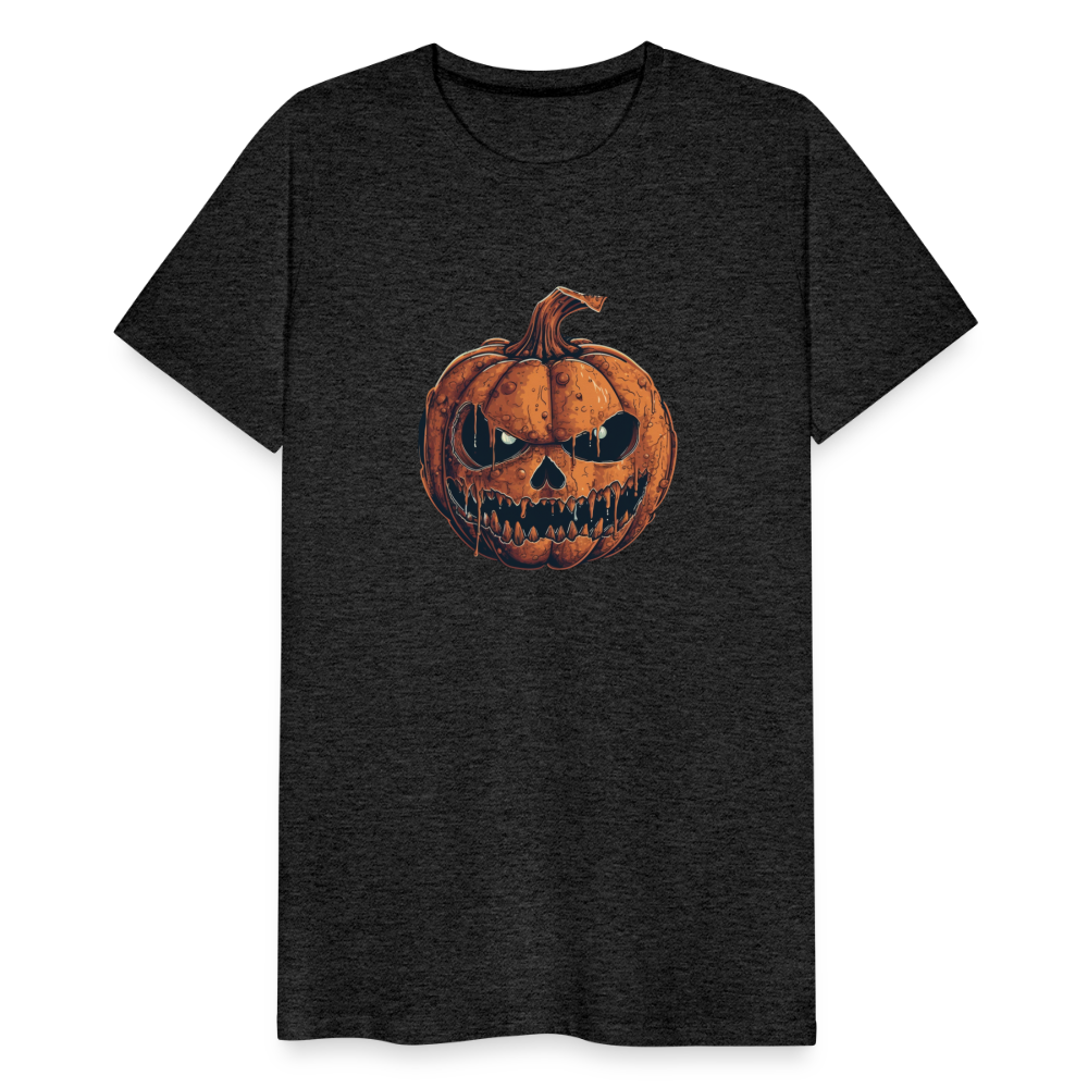 Gruseliger Horror Kürbis -Happy Halloween - Männer Premium T-Shirt - Anthrazit