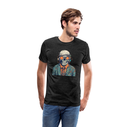 Cooles Skelett Portrait mit Sonnenbrille, Mütze - Männer Premium T-Shirt - by Artful Alchemist