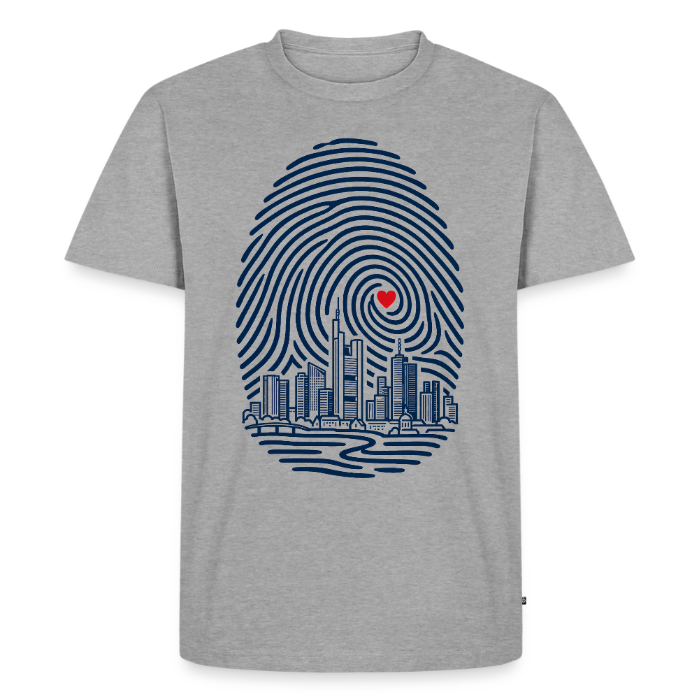 Frankfurt im Herzen – Männer Premium T-Shirt - Grau meliert