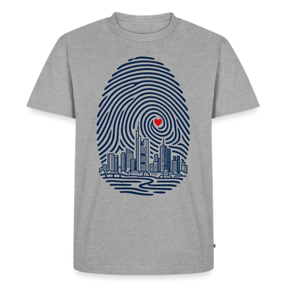 Frankfurt im Herzen – Männer Premium T-Shirt - Grau meliert