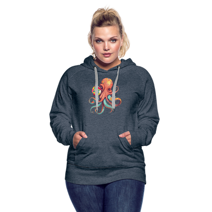 Lustiger Comic Oktopus mit Lollipop - Frauen Premium Hoodie - by Artful Alchemist
