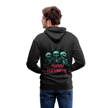 Gruselige Skelette, pink "Happy Halloween" - Männer Premium Hoodie - by Artful Alchemist
