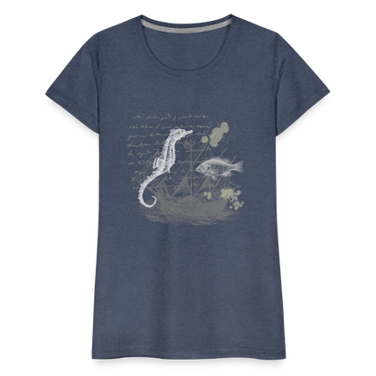Vintage Steampunk Seepferdchen Motiv - Frauen Premium T-Shirts - by Artful Alchemist