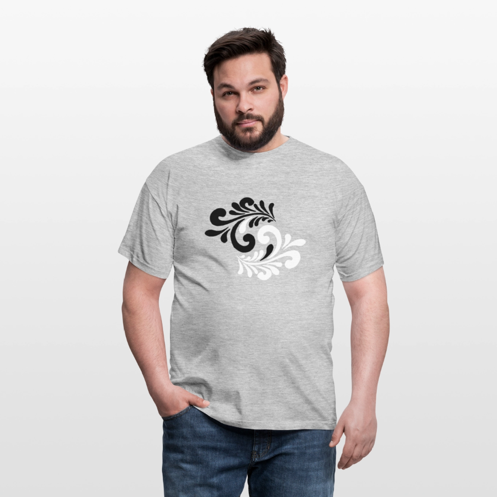 Hessisch Balance - Yin und Yang - Männer Shirt - Grau meliert
