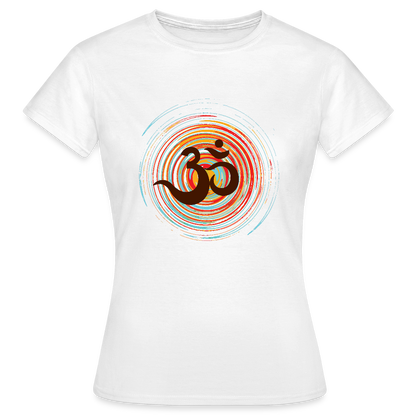 Om auf bunten Kreisen, Prana Zen Design - Frauen T-Shirt - by Artful Alchemist