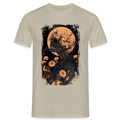 Boho Hippie Skelett im 60er, 70er Jahre Look - Männer T-Shirt - by Artful Alchemist