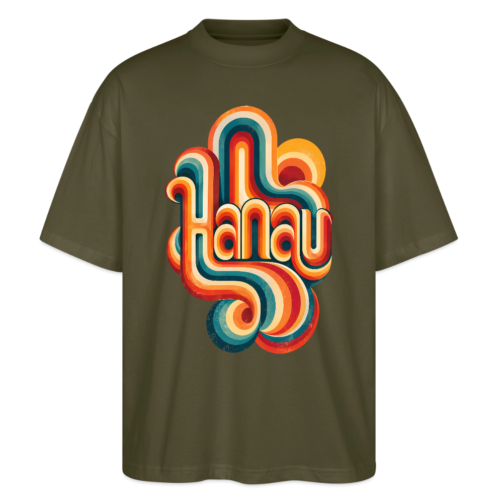 Hanau Retro – Oversized Unisex Bio T-Shirt - Khaki