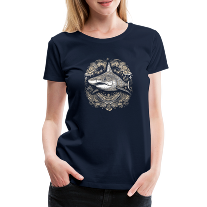 Cooler Hai mit Boho/Tribal Mustern - Frauen Premium T-Shirts - by Artful Alchemist