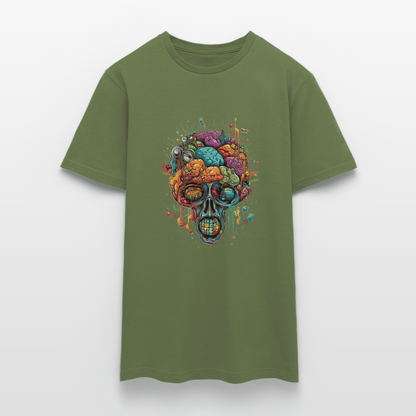 Surrealistischer, psychedelischer Totenkopf - Männer T-Shirt - by Artful Alchemist