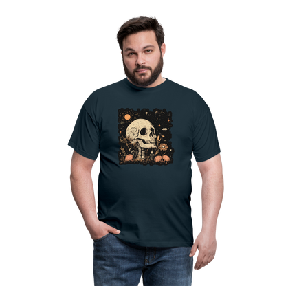Boho Hippie Skelett im 60er, 70er Jahre Look - Männer T-Shirt - by Artful Alchemist
