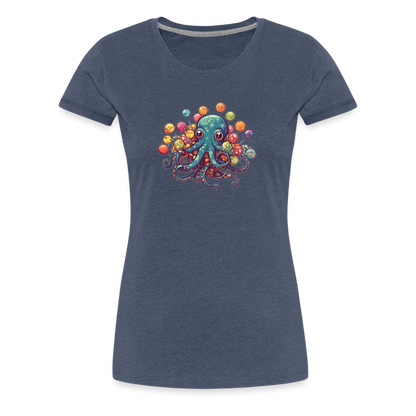 Lustiger Comic Oktopus mit Lollipops - Frauen Premium T-Shirts - by Artful Alchemist