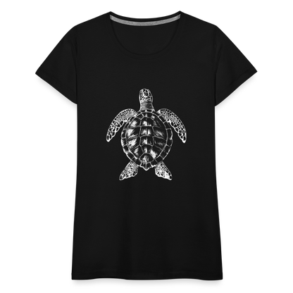 Meeresschildkröte - Monochrom - Frauen Premium T-Shirt - by Artful Alchemist