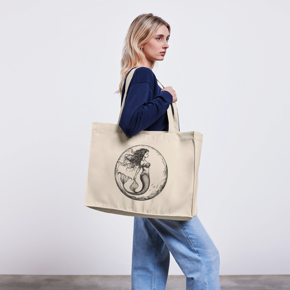 Mystische Meerjungfrau - recycelter Shopping Bag - Naturweiß
