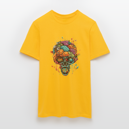 Surrealistischer, psychedelischer Totenkopf - Männer T-Shirt - by Artful Alchemist