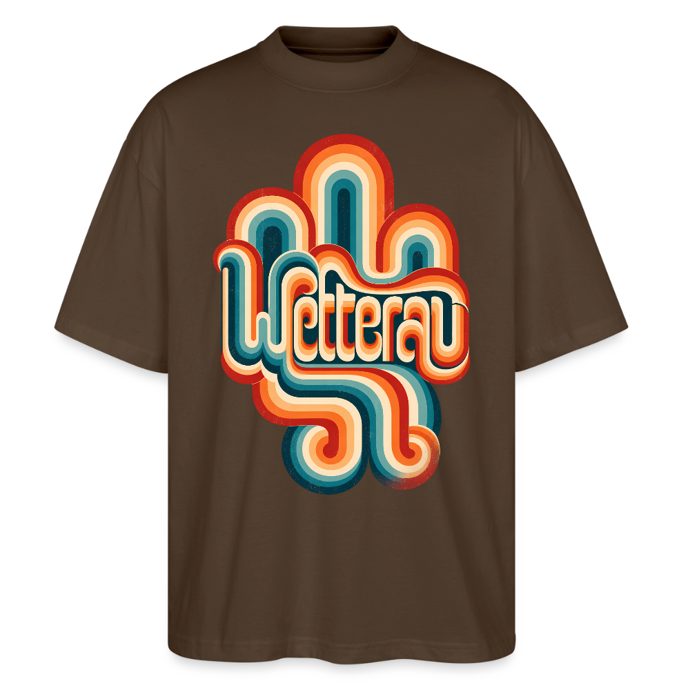 Wetterau Retro – Oversized Unisex Bio T-Shirt - Dunkelbraun