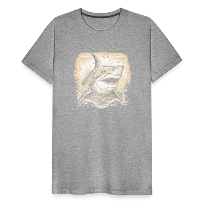Cooler Retro Hai - Männer Premium T-Shirts - by Artful Alchemist