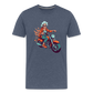 Coole alte Biker Oma - Motorrad Omi  - Männer T-Shirt - Blau meliert