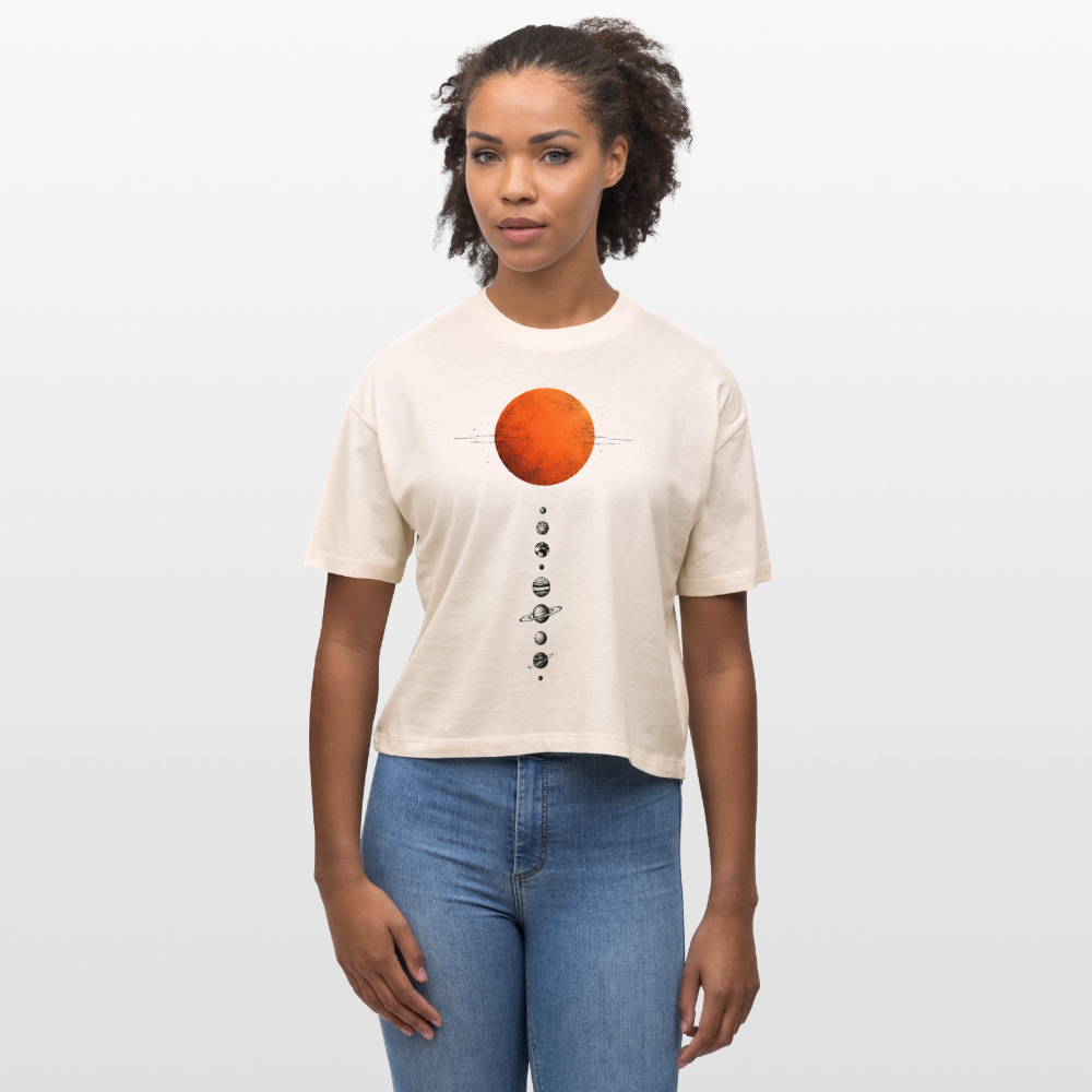 Sonnensystem - Stanley/Stella Frauen Boxy Bio-T-Shirt Nova - Natur
