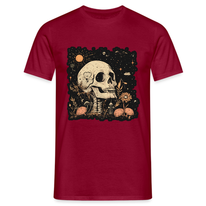 Boho Hippie Skelett im 60er, 70er Jahre Look - Männer T-Shirt - by Artful Alchemist