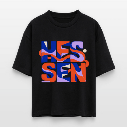 Hessen Color – Frauen Boxy Bio-T-Shirt Nova - Schwarz