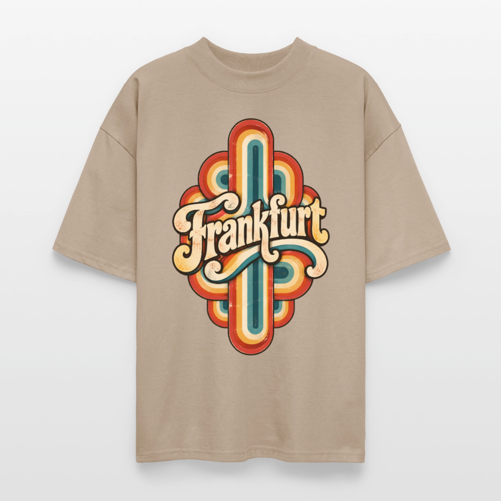 Frankfurt Retro – Oversized Unisex Bio T-Shirt - Steingrau