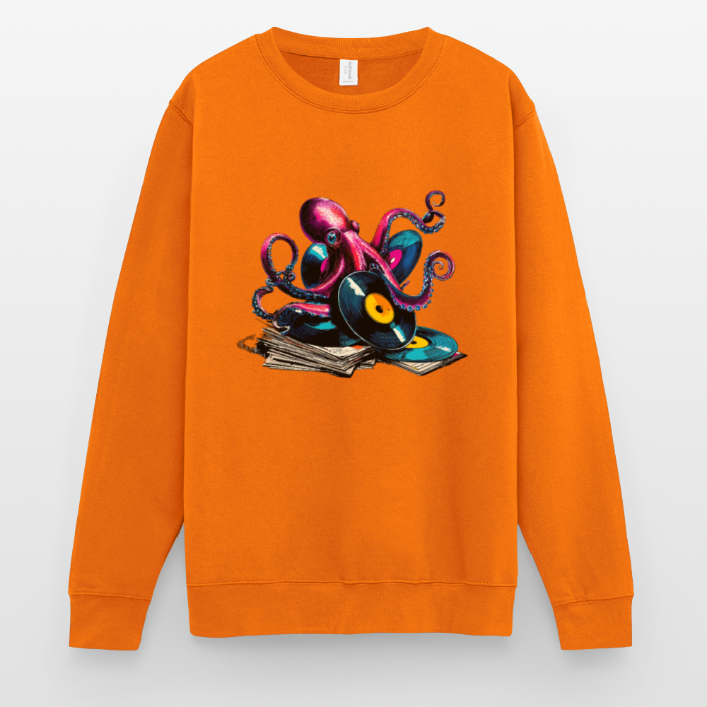 DJ Oktopus – Wenn Tiefsee auf Vinyl trifft - Unisex Pullover - Orange