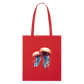 Rosa Blaue Aquarell Quallen - Stofftasche - Rot