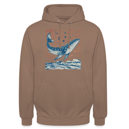 Kosmischer Wal – Retro Ocean Art - Unisex Hoodie - by Artful Alchemist