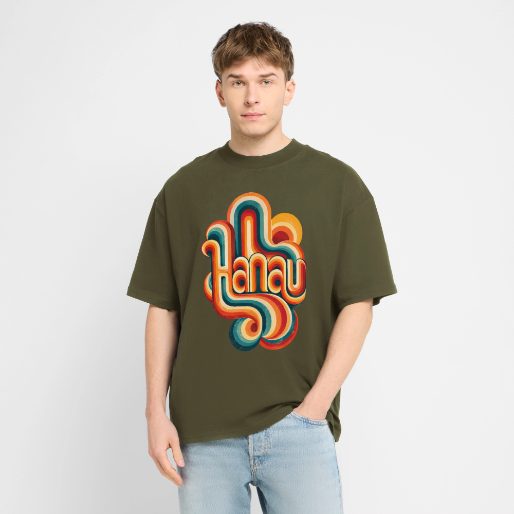 Hanau Retro – Oversized Unisex Bio T-Shirt - Khaki