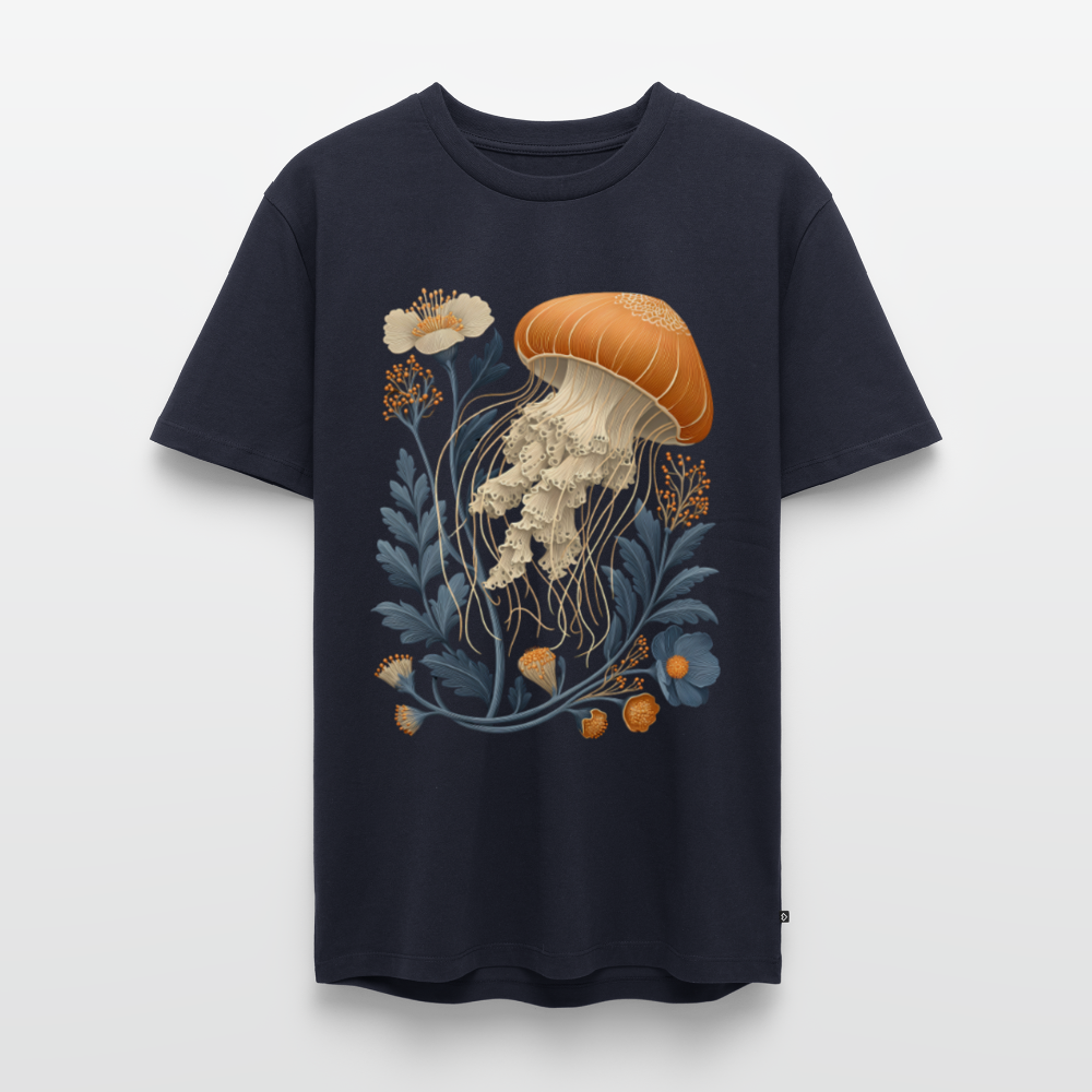 Florale Qualle - Männer Premium T-Shirt - Navy