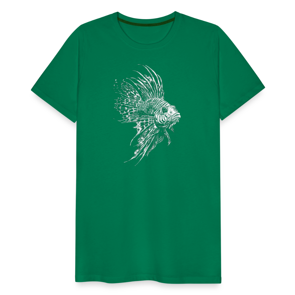 Rotfeuerfisch - Monochrom - Männer Premium T-Shirt - Kelly Green