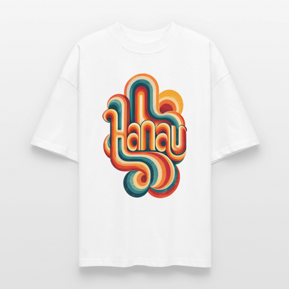 Hanau Retro – Oversized Unisex Bio T-Shirt - Weiß