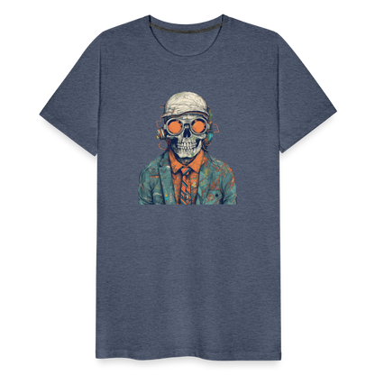 Cooles Skelett Portrait mit Sonnenbrille, Mütze - Männer Premium T-Shirt - by Artful Alchemist