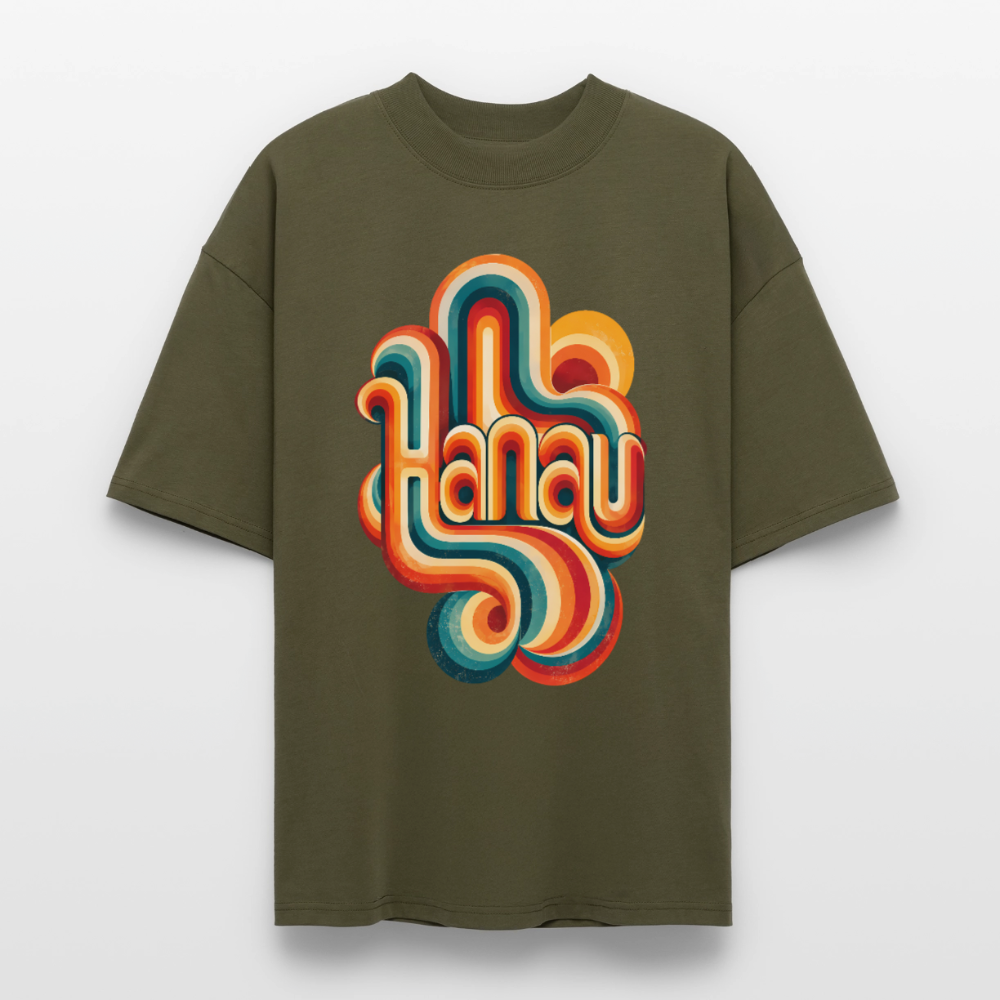 Hanau Retro – Oversized Unisex Bio T-Shirt - Khaki
