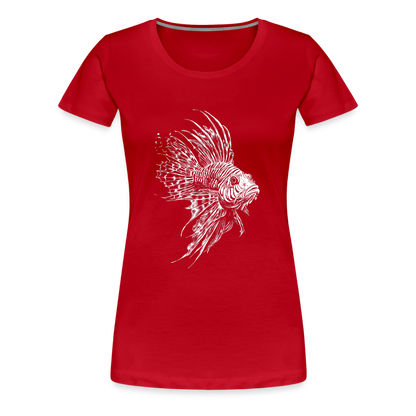 Rotfeuerfisch - Monochrom - Frauen Premium T-Shirt - by Artful Alchemist